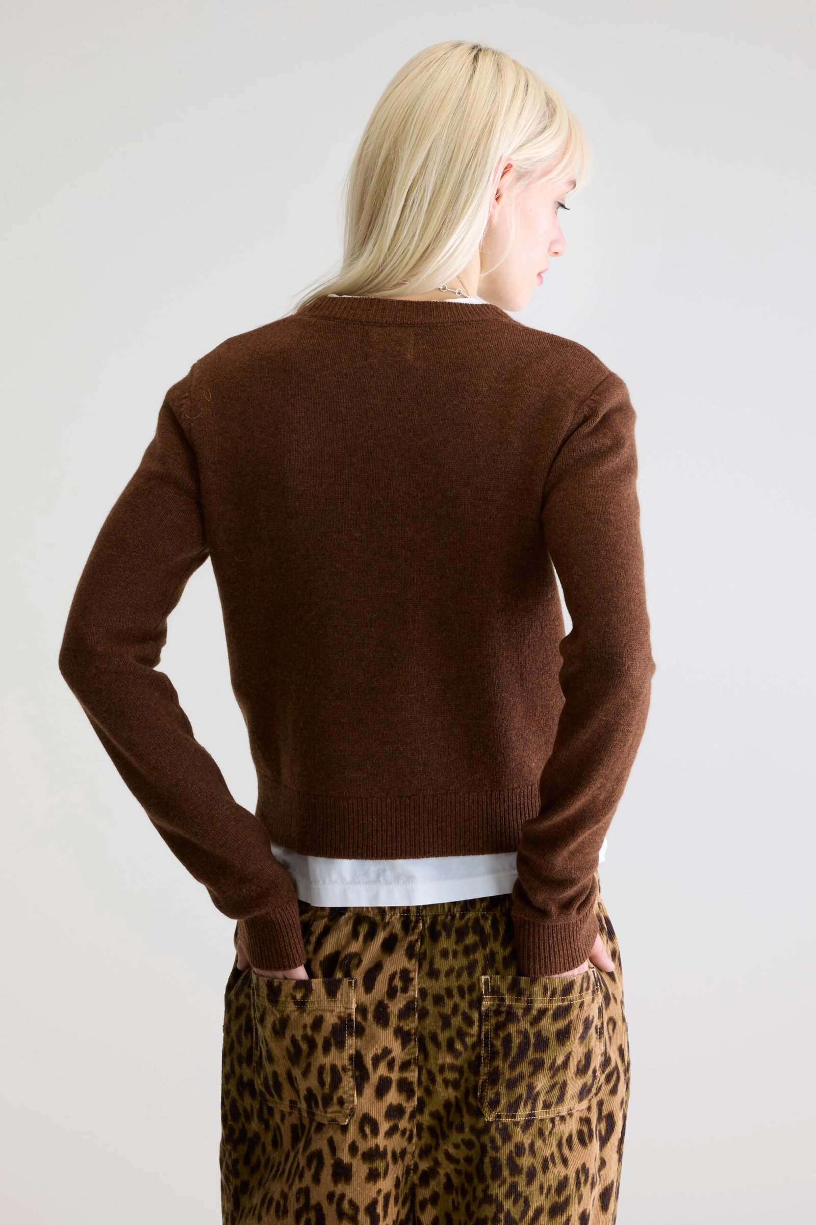 Spag slim cashmere sweater (252 / W / SUEDE)