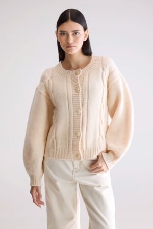 Dico chunky cardigan (252 / W / IVORY)