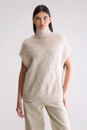 Darti Sweater Vest (252 / W / OYSTER)